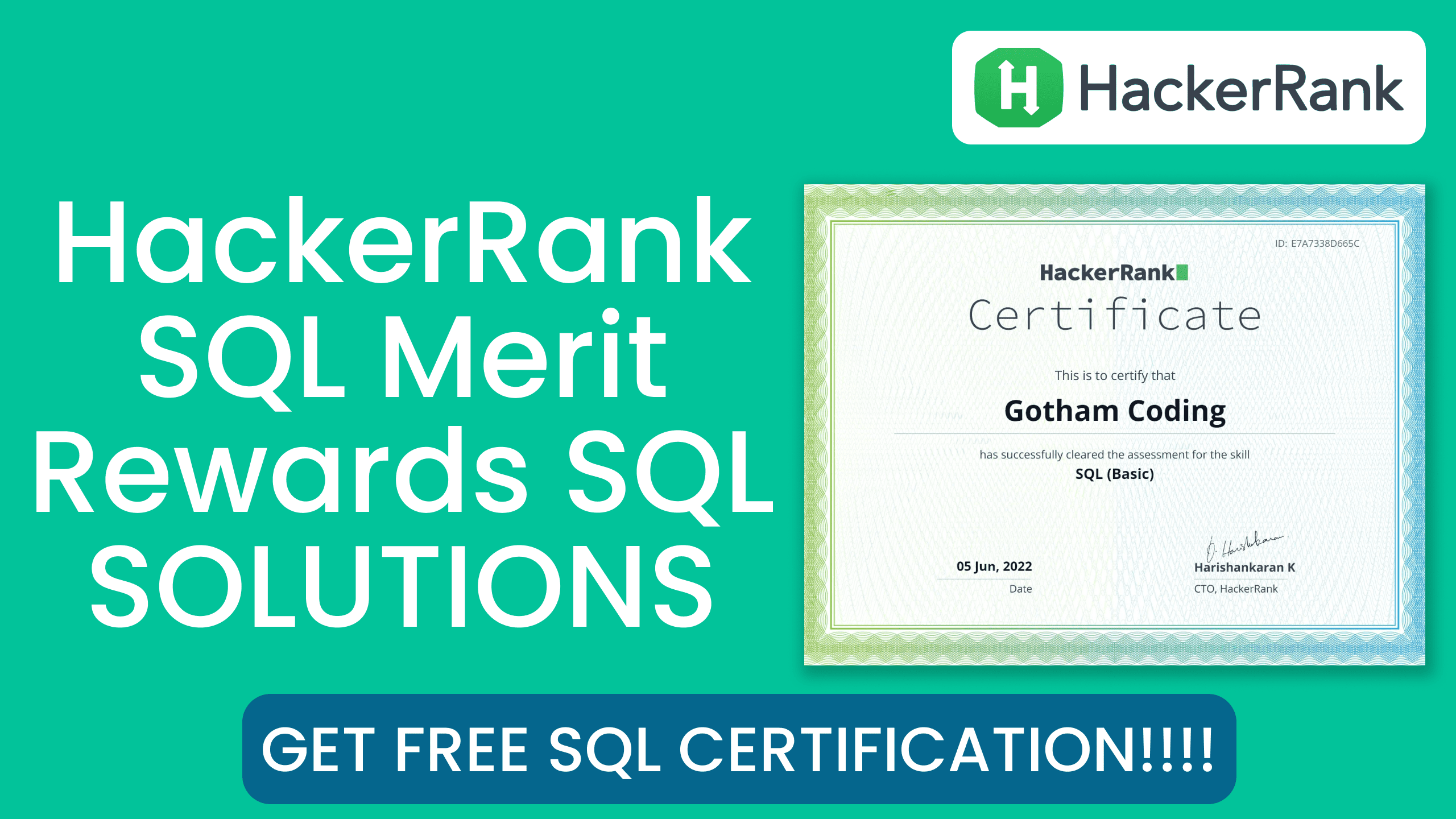 Merit Rewards SQL Hackerrank solution